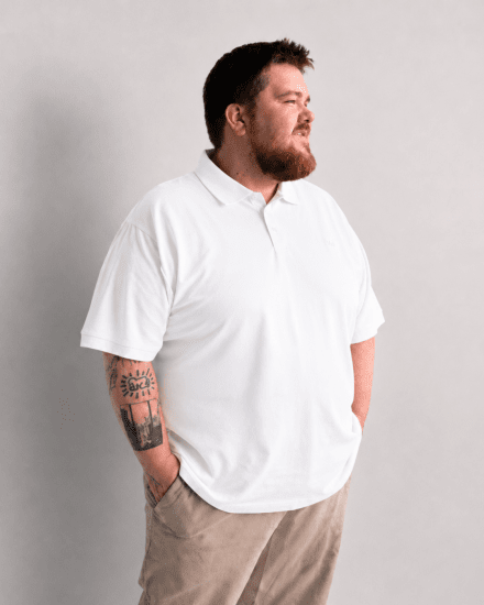 Motley Denim Bratislava Polo White - Polos - Polos 2XL-8XL
