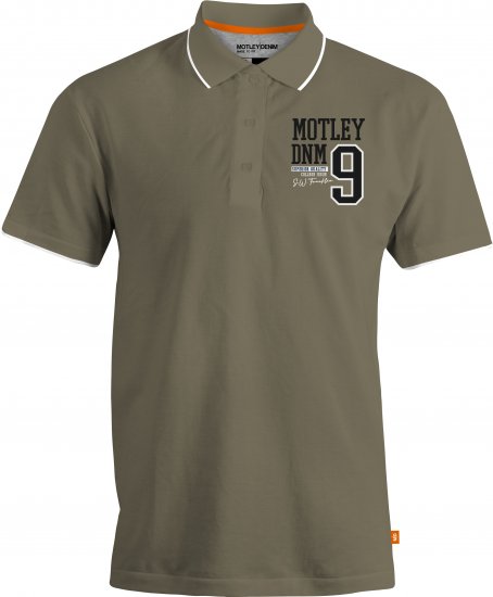 Motley Denim Brighton Polo Dark Khaki - Polos - Polos 2XL-8XL