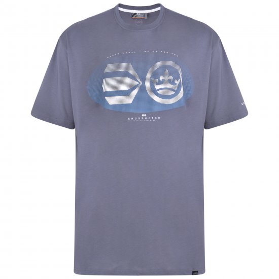 Crosshatch Eliptical T-shirt Grey - Camisetas - Camisetas - 2XL-14XL