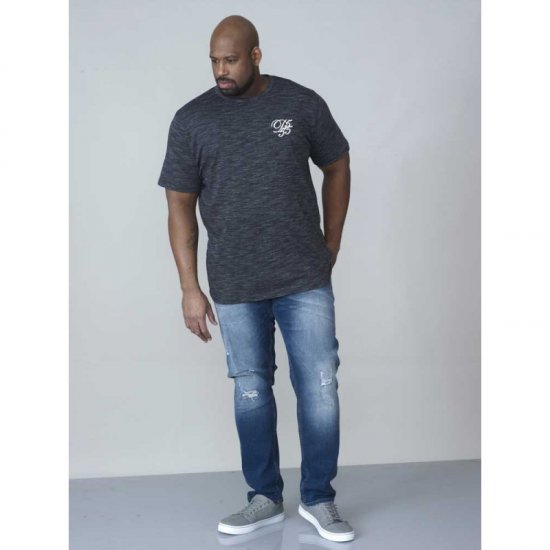 D555 Chalmer Couture Space Dye T-shirt Black - Camisetas - Camisetas - 2XL-14XL