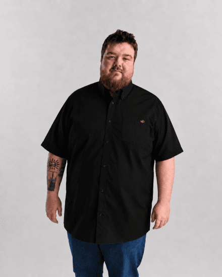 Motley Denim Zagreb Camisa de Manga Corta Negro - Camisas - Camisas 2XL-10XL