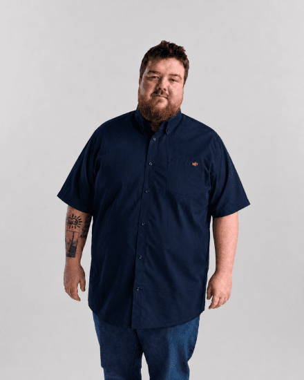 Motley Denim Zagreb Camisa de Manga Corta Azul Marino - Camisas - Camisas 2XL-10XL