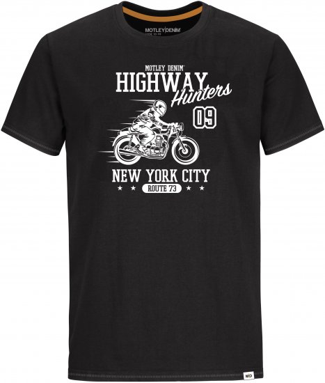 Motley Denim Chilton T-Shirt Black - Camisetas - Camisetas - 2XL-14XL