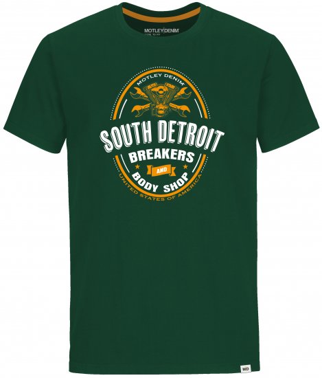 Motley Denim T-shirt Chiswick Racing Green - Camisetas - Camisetas - 2XL-14XL