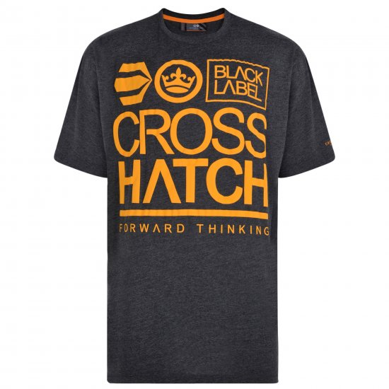 Crosshatch Large Go T-shirt Charcoal - Camisetas - Camisetas - 2XL-14XL