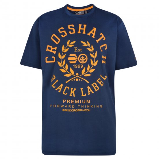 Crosshatch Laygos T-shirt Navy - Camisetas - Camisetas - 2XL-14XL