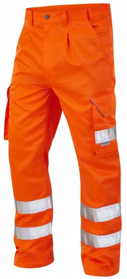 Leo Bideford Cargo Pants Hi-Vis Orange - Ropa de trabajo - Ropa de trabajo 3XL-6XL