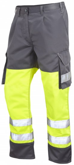 Leo Bideford Cargo Pants Hi-Vis Yellow/Grey - Ropa de trabajo - Ropa de trabajo 3XL-6XL
