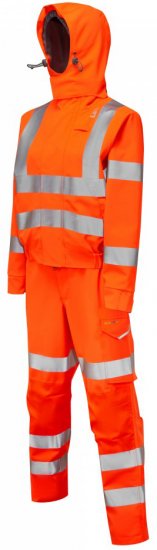 Leo Honeychurch EcoViz 10KX Performance+ Women's Breathable 2-Part Coverall Hi-Vis Orange - Ropa de trabajo - 