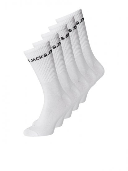 Jack & Jones Basic Logo Calcetines de tenis Blanco pack de 5 - Ropa interior - Ropa interior 2XL-8XL