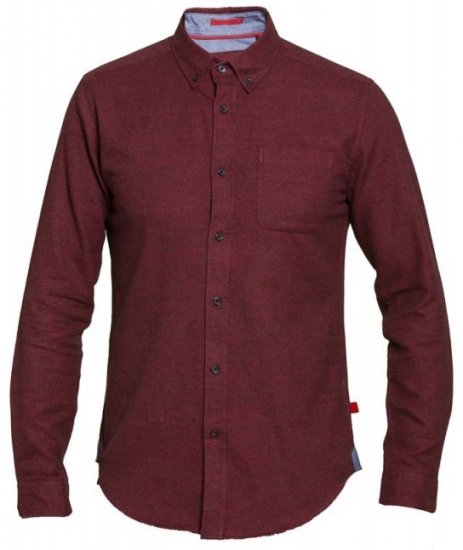 D555 Dawson Textured Shirt Dark Red - Camisas - Camisas 2XL-10XL
