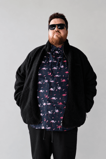 Jack & Jones Norrebro Teddy Jacket Black - Chaquetas - Chaquetas Tallas Grandes 2XL-8XL
