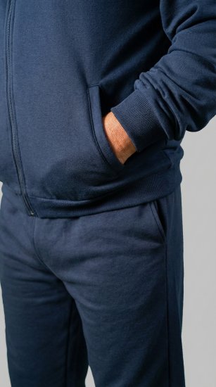 20 Nodi Ostro Stretch Fleece Cotton Tracksuit Navy - Chándales - Chándales Tallas Grandes Hombre