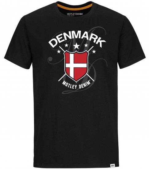Motley Denim Denmark T-shirt Black - Camisetas - Camisetas - 2XL-14XL