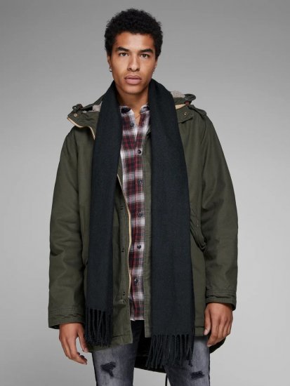 Jack & Jones Solid Bufanda Negro - Bufandas - 
