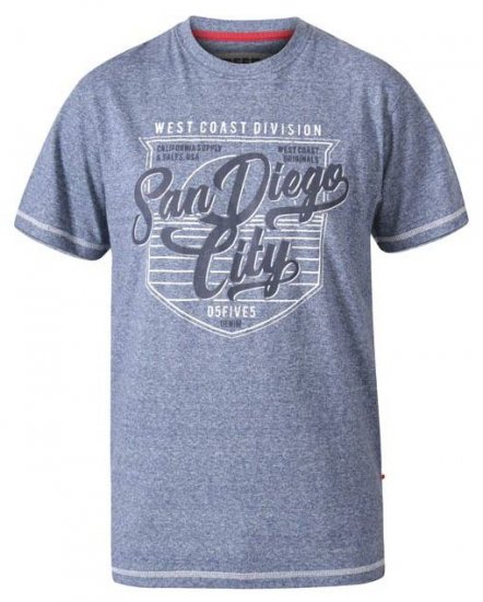 D555 Epson San Diego Crew Neck T-Shirt Blue Marl - Camisetas - Camisetas - 2XL-14XL