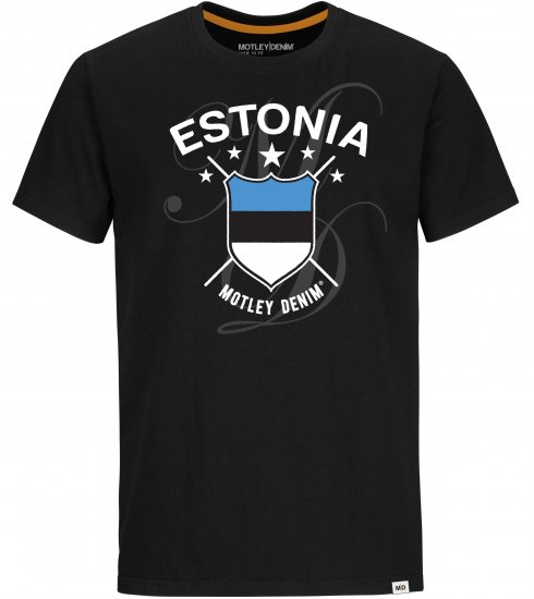 Motley Denim Estonia T-shirt Black - Camisetas - Camisetas - 2XL-14XL