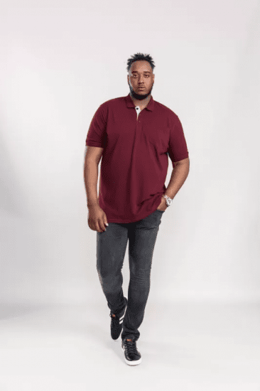 D555 Grant Polo Shirt Maroon - Polos - Polos 2XL-8XL