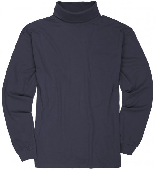 Adamo Fabio Comfort fit Turtleneck Long sleeve T-shirt Charcoal - Camisetas - Camisetas - 2XL-14XL
