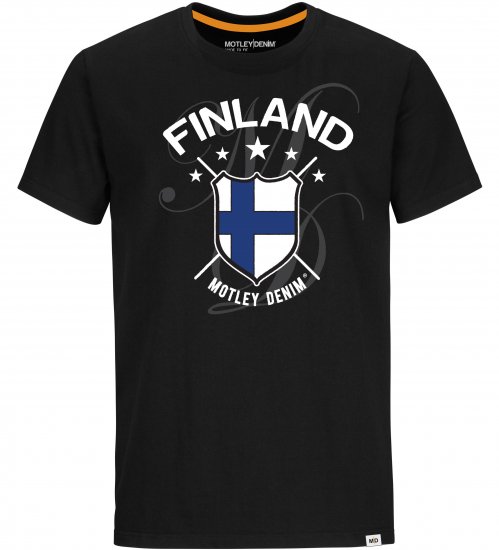 Motley Denim Finland T-shirt Black - Camisetas - Camisetas - 2XL-14XL