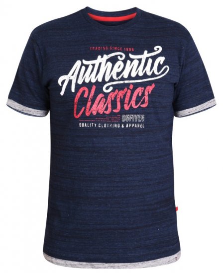 D555 Finn T-shirt Navy - Camisetas - Camisetas - 2XL-14XL