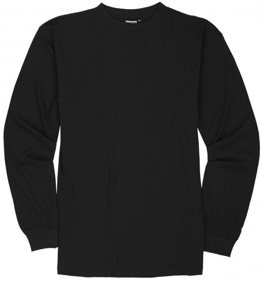 Adamo Floyd Comfort fit Long sleeve T-shirt Black - Camisetas - Camisetas - 2XL-14XL