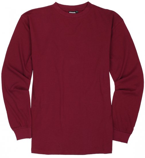 Adamo Floyd Comfort fit Long sleeve T-shirt Burgundy - Camisetas - Camisetas - 2XL-14XL
