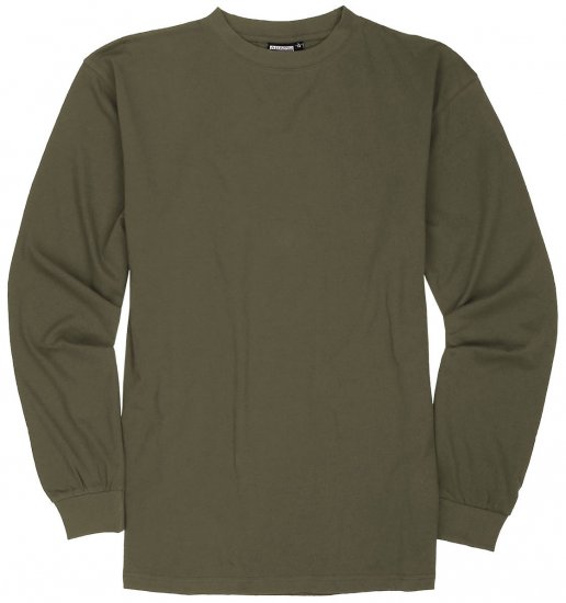 Adamo Floyd Comfort fit Long sleeve T-shirt Khaki - Camisetas - Camisetas - 2XL-14XL