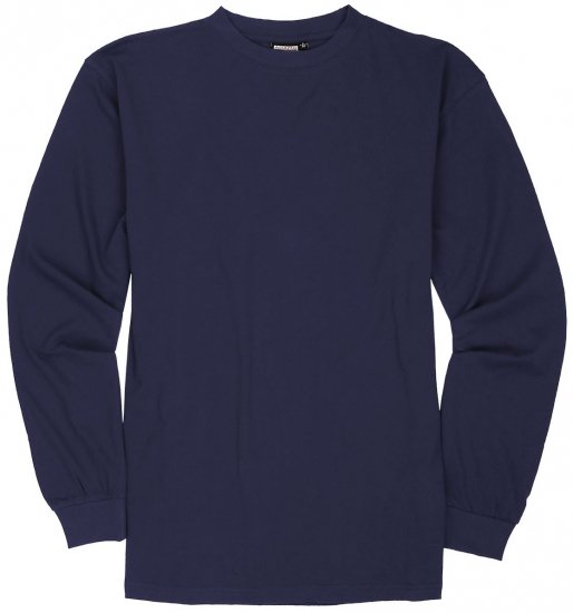 Adamo Floyd Comfort fit Long sleeve T-shirt Navy - Camisetas - Camisetas - 2XL-14XL
