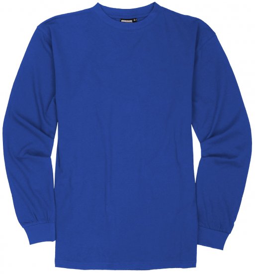 Adamo Floyd Comfort fit Long sleeve T-shirt Royal Blue - Camisetas - Camisetas - 2XL-14XL
