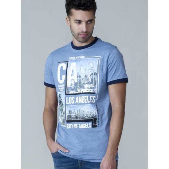 D555 Howie Fine Stripe T-shirt Blue - Camisetas - Camisetas - 2XL-14XL