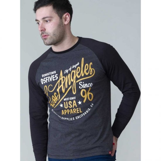D555 Neill Long Sleeve T-shirt Black - Camisetas - Camisetas - 2XL-14XL