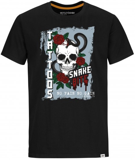 Motley Denim Franklin T-shirt Black - Camisetas - Camisetas - 2XL-14XL