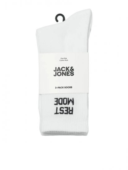 Jack & Jones Power Statements Calcetines de tenis Blanco pack de 3 - Ropa interior - Ropa interior 2XL-8XL