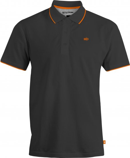 Motley Denim Helsinki Polo Charcoal - Polos - Polos 2XL-8XL