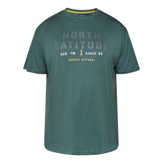 North Latitude T-Shirt Verde/Caqui - Camisetas - Camisetas - 2XL-14XL