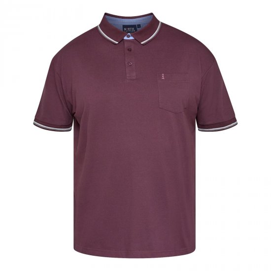 North Latitude Superflex Polo Aubergine - TALL polos - Polos TALL para hombres altos