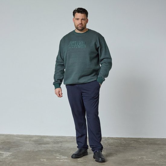 North Latitude Crewneck Logo Sweat Verde/Caqui - TALL sudaderas - Sudaderas TALL para hombre alto