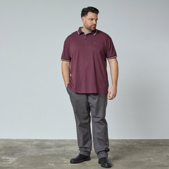 North Latitude Superflex Polo Aubergine - TALL polos - Polos TALL para hombres altos
