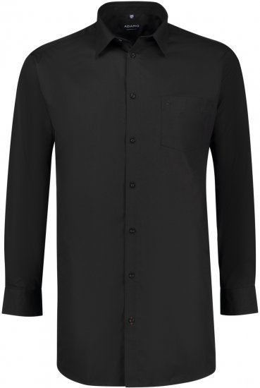 Adamo John Comfort Fit Long Sleeve shirt Black - Camisas - Camisas 2XL-10XL