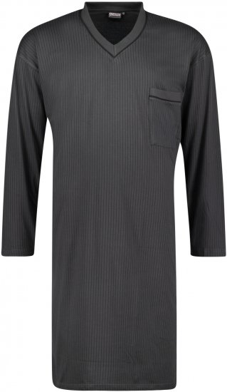 Adamo Gustav Long Nightshirt Charcoal - Ropa interior - Ropa interior 2XL-8XL