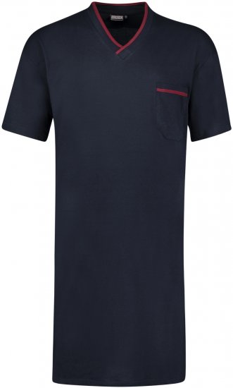 Adamo Bert Short sleeve Long Nightshirt Navy - Ropa interior - Ropa interior 2XL-8XL