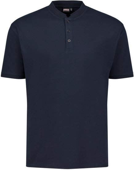 Adamo 139411 Serafino Waffelpique T-shirt Navy - Camisetas - Camisetas - 2XL-14XL