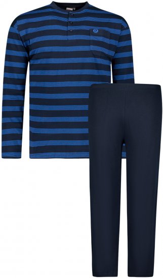 Adamo Alex Serafino Long sleeve Pyjama Navy - Ropa interior - Ropa interior 2XL-8XL