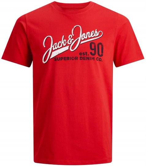 Jack & Jones Elogo T-Shirt True Red - Camisetas - Camisetas - 2XL-14XL