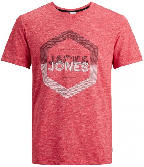 Jack & Jones Elight Crew Neck T-shirt Red - Camisetas - Camisetas - 2XL-14XL