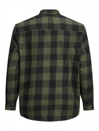 Jack & Jones Gingham L/S Shirt Dusty Olive - Camisas - Camisas 2XL-10XL