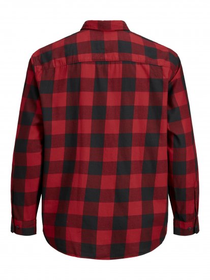 Jack & Jones Gingham Shirt L/S Brick Red - Camisas - Camisas 2XL-10XL