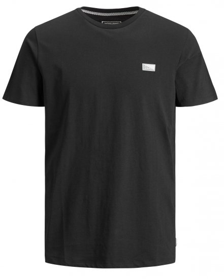 Jack & Jones Schultz Crew Neck T-Shirt Black - Camisetas - Camisetas - 2XL-14XL