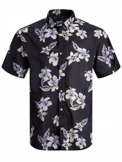 Jack & Jones Hazy Shirt S/S Dark Navy - Camisas - Camisas 2XL-10XL